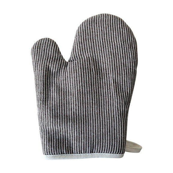 HengDidi Heat-Resistant Oven Mitts with Comfortable Grip, Thermal Protection Gloves for Microwave and Baking, Non-Slip Household Kitchen Accessory in Stylish Striped Design