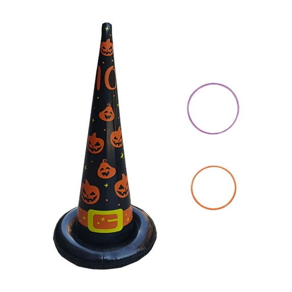 HengDidi Inflatable Witch Hat Game Set - Fun Interactive Throwing Props for Halloween Party with Multiple Colors - Safe PVC Material Portable