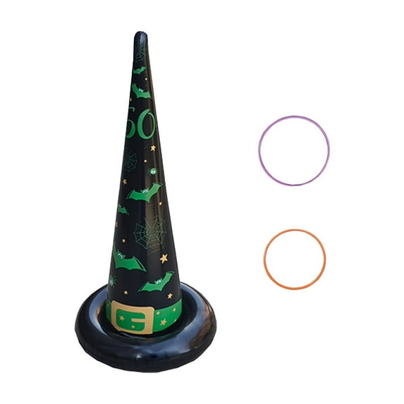 HengDidi Inflatable Witch Hat Game Set - Fun Interactive Throwing Props for Halloween Party with Multiple Colors - Safe PVC Material Portable