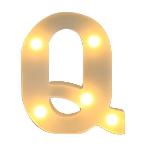 HengDidi LED Marquee Letter Lights, Light Up Pink Letters Glitter Alphabet Letter for Night Light Birthday Party Wedding Girls Gifts Home Bar Christmas Decoration, Multicolor Letter Q
