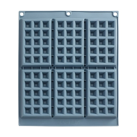 HengDidi Large 6-Cavity Silicone Cake Molds Set, Non-Stick Flexible Reusable Baking Tray for Waffles, Chocolate and Pastry Making, Oven Safe Kitchen Bakeware Accessory
