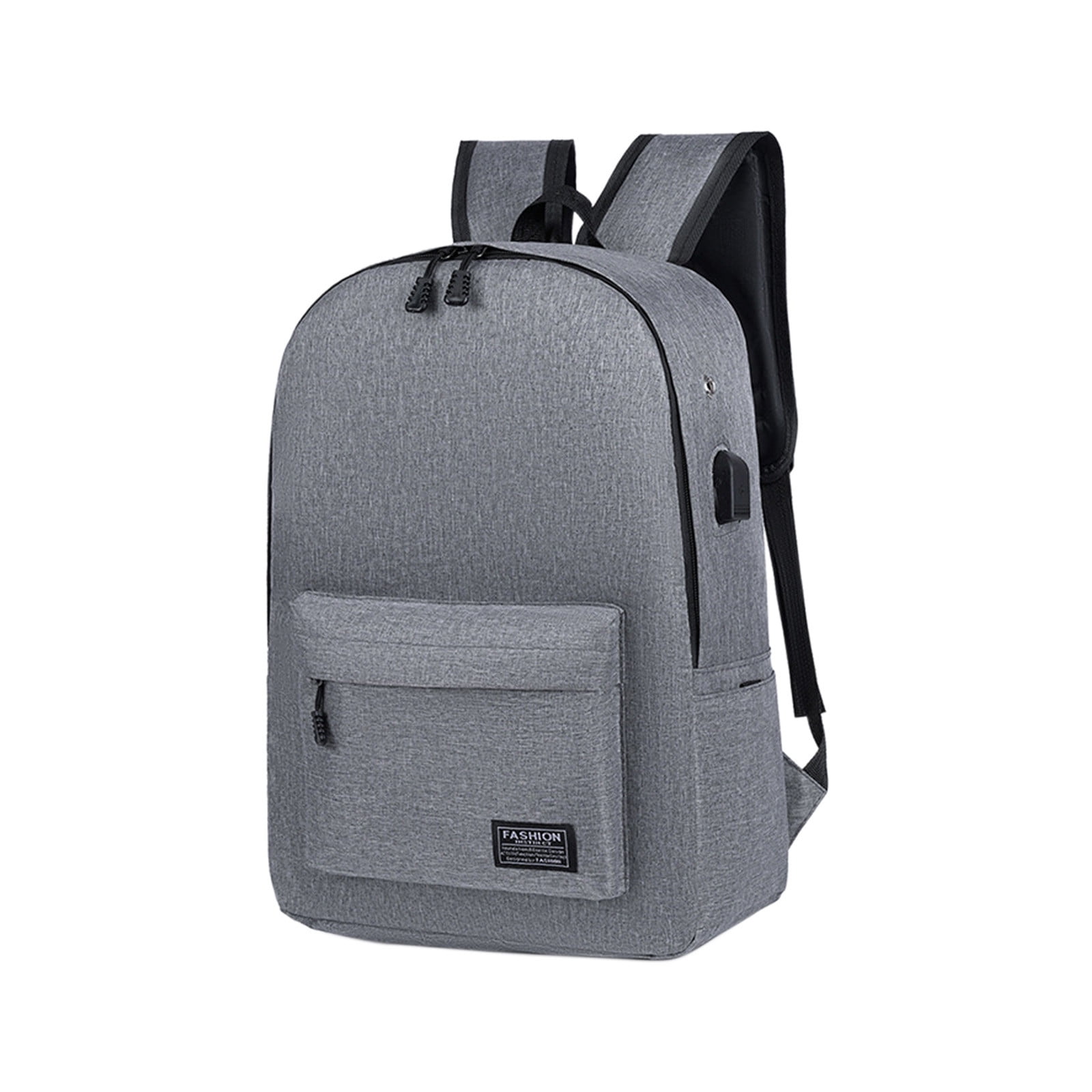 Grey Travel Backpack with USB Charging Port and Spacious Design USB Charging Port Unisex Anti-Theft Backpack Laptop Travel  main image 2