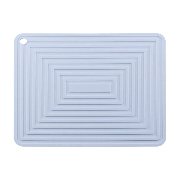 HengDidi Large Heat-Resistant Trivet Mat with Soft Rubber Insulation, Efficient Drainage Grooves, and Countertop Protection for Cookware – Durable Design for Dining Use