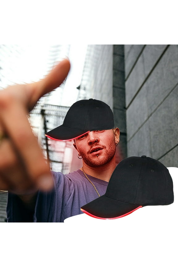 Light Up LED Baseball Cap Simple On/Off Switch Breathable Polyester Material Glow Effect Party Festivals Night Events and Modern Accessory