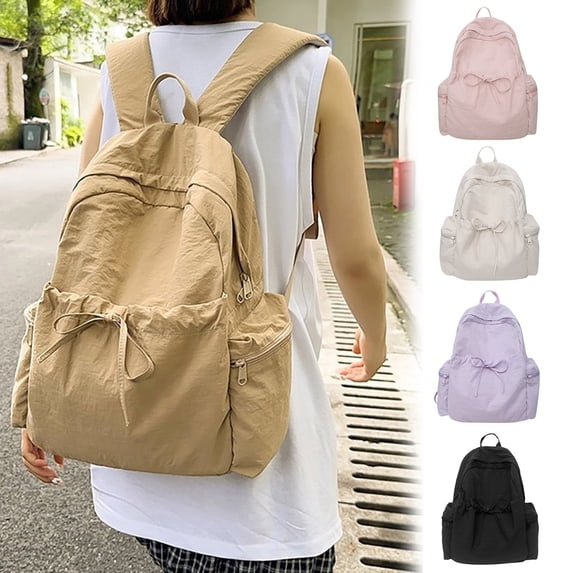 HengDidi Lightweight Nylon Outdoor Travel Backpack with Adjustable Drawstring & Anti-Theft Pockets - Water-Resistant Unisex Daypack for Hiking, Commuting, and Gym (29x39x14cm, 280g)