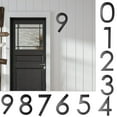 thumbnail image 1 of HengDidi Modern Floating Acrylic House Number Sign 6 Inch Full Perforation Drill-Free Mounting for Door Wall Mailbox Black Address Plaque, 1 of 4