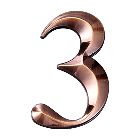 HengDidi Modern Self-Adhesive 3D Door Numbers Set 0-9 - Black Finish for Mailbox or Home Address Sign, Simple Peel-and-Stick Installation - Size 7cm