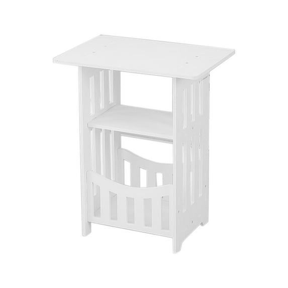 HengDidi Modern Wooden Side Table 15.7x12.6x8.5inch with Open Shelf, Space-Saving Bedroom Storage Cabinet for Living Room/Office, Lightweight Organizer with Scratch Resistant Surface