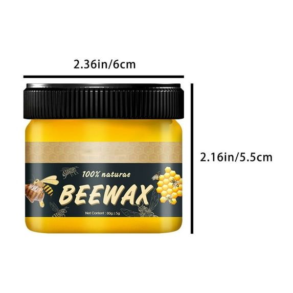 HengDidi Natural Beeswax Wood Polish And Brightening Solid Wax 80g - Micro-Molecular Formula For Enhanced Gloss Furniture Restoration Easy Application Chemical-Free
