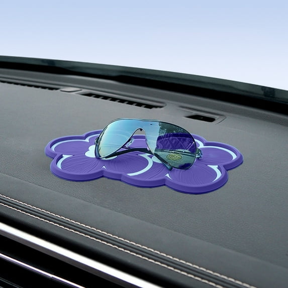 HengDidi Non-Slip Dashboard Mat with Heat-Resistant Material and Ornamental Floral Design - Vehicle Accessory Organizer for Phone and Fragrance Items - Universal Car Interior Decor