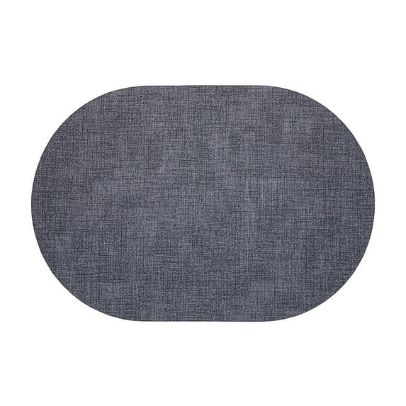 HengDidi Oval Woven Leather Placemats Set, Double-Sided Heat Insulation Mats with Non-Slip Base for Dining Protection, Kitchen Countertop Use and Table Settings