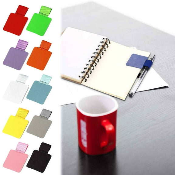 HengDidi Pen Loops Pencil Holders Self-Adhesive PU Leather Pad for Stylus Pencil Books Notebooks Anti-lost Anti-fall Elastic Loops