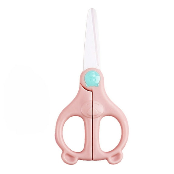 HengDidi Portable Ceramic Food Shears with Cover Foldable Design Non-Sharpen Blades Food-Grade Material Easy Clean Utility Scissors for Travel Kitchen Prep