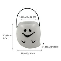 HengDidi Portable Decorative Candy Bucket with Handle - Colorful Party Storage Container for Snacks Treats (Purple)