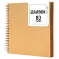 thumbnail image 1 of HengDidi Premium Kraft Paper Scrapbook Album with Customizable Cover - 40-Page Hardcover DIY Memory Book for Weddings, Anniversaries, Travel Memories & Campus Events (Brown), 1 of 7