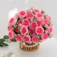 thumbnail image 1 of HengDidi Realistic Artificial Floral Arrangement for Home and Wedding Decoration, Fake Flowers Bouquet with Lifelike Touch, 30cm Bouquet Size, 1 of 4