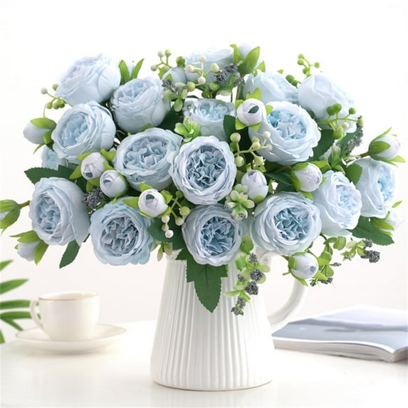 HengDidi Realistic Artificial Floral Arrangement for Home and Wedding Decoration, Fake Flowers Bouquet with Lifelike Touch, 30cm Bouquet Size