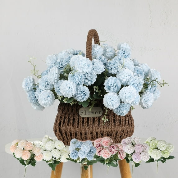 HengDidi Realistic Ball Chrysanthemum Floral Arrangement - 13.7in Plastic Fake Flower Cluster for Wedding Reception Hotel Lobby Seasonal Decor
