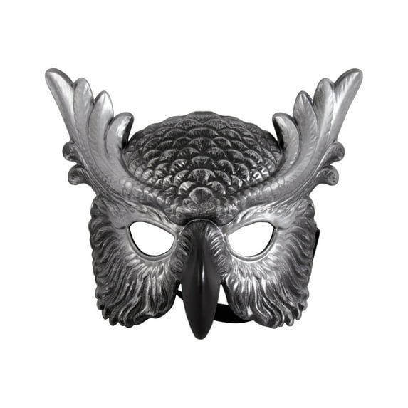 HengDidi Realistic Owl Face Half Mask for Festival Events and Themed Parties, Detailed Bird Character Accessory with Comfortable Secure-Fit
