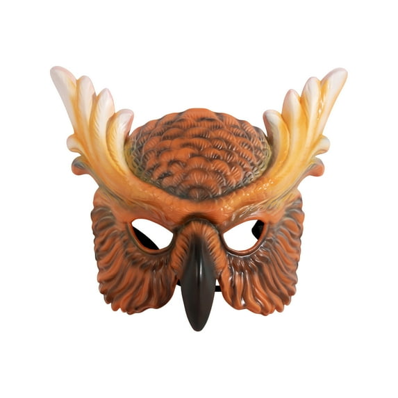 HengDidi Realistic Owl Face Half Mask for Festival Events and Themed Parties, Detailed Bird Character Accessory with Comfortable Secure-Fit