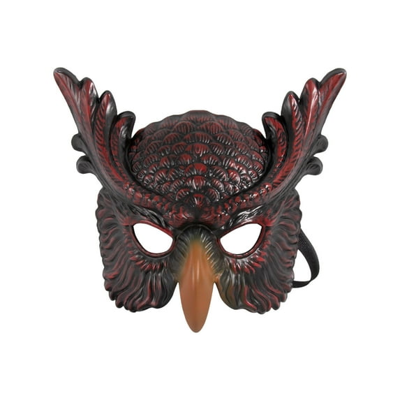 HengDidi Realistic Owl Face Half Mask for Festival Events and Themed Parties, Detailed Bird Character Accessory with Comfortable Secure-Fit