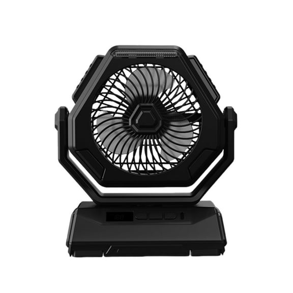 HengDidi Rechargeable 6-Inch LED Camping Fan Light Portable Outdoor Fan with 6000mAh Battery, 3 Speeds Quiet Operation Auto Oscillation for Hiking Camping Home Decoration