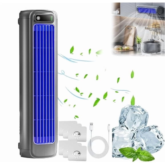HengDidi Rechargeable Bladeless Turbine Cooling Fan Three Speed Settings 2000mAh Battery Silent Operation Low Noise For Office Desk Home Desktop Use