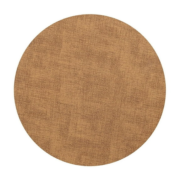 HengDidi Round Fabric Leather Table Mats Set, Reversible Decorative Place Pads for Western Dining, Bowl Mats, Home Decor and Tabletop Enhancement