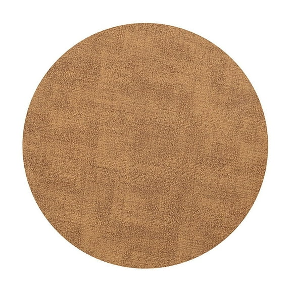 HengDidi Round Fabric Leather Table Mats Set, Reversible Decorative Place Pads for Western Dining, Bowl Mats, Home Decor and Tabletop Enhancement