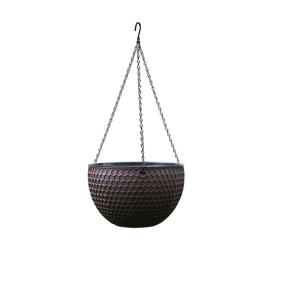 HengDidi Self-Watering Hanging Plant Pot with Rope for Succulents Green Roses Indoor Decorative Planter Easy to Hang Flower Basket
