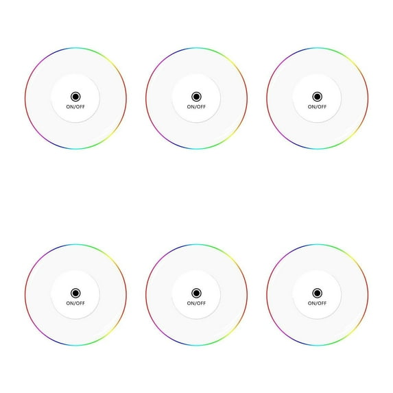 HengDidi Set of 6 LED Luminous Crystal Cup Coasters Color-Changing Drink Placemats for Bar Party Decoration Acrylic Glowing Pads with 3 Lighting Modes Battery-Powered Accessories Gift Idea