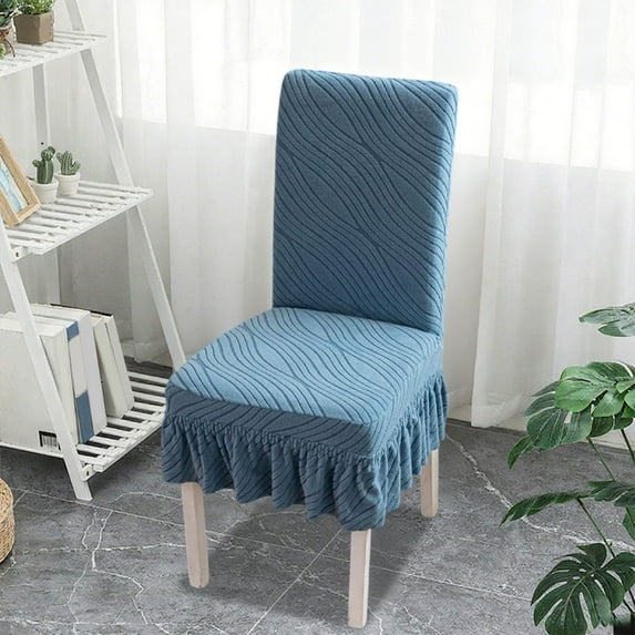 HengDidi Snug Fit Elastic Dining Chair Protector Cover with Backrest, Fits Office and Home Use in 38x42cm Size, Easy Care Washable Fabric