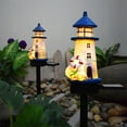 thumbnail image 1 of HengDidi Solar Powered Resin Lighthouse Garden Decoration with Warm LED - Weather Resistant Outdoor Ambiance Lighting for Courtyard Villa Landscape Accent Lantern, 1 of 6