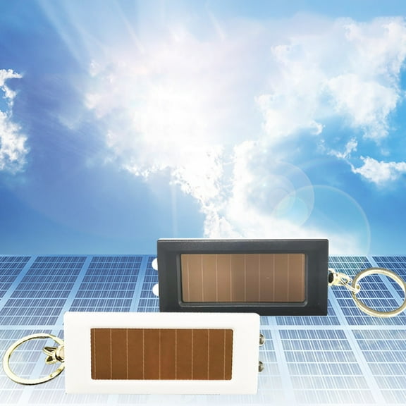 HengDidi Solar Rechargeable Mini Keychain Flashlight LED Light - Portable Emergency Tool for Hiking Camping Household Use Handheld Illumination Accessory