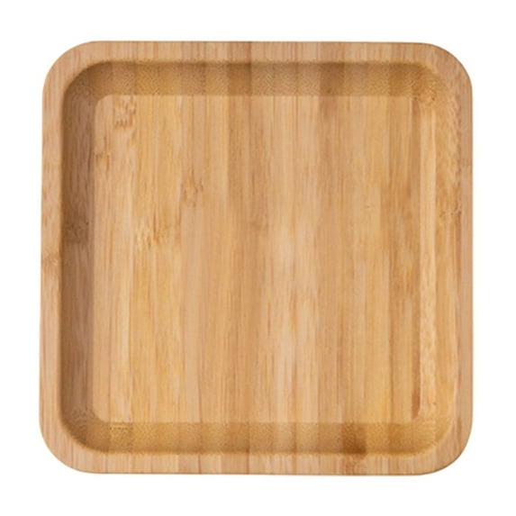 HengDidi Square Bamboo Appetizer Tray Eco-Friendly Wood Serving Platter Splinter-Free Surface Kitchen Counter Organizer Snack Display Multi-Sizes