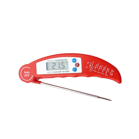 HengDidi Stainless Steel Folding Probe Food Thermometer Instant Read Digital Display Temperature Monitor for Cooking Grilling