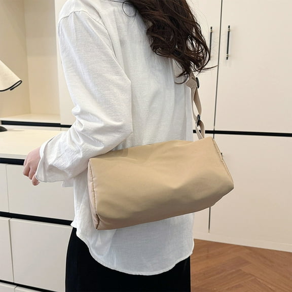 HengDidi Stylish Nylon Crossbody Bag for Women - Lightweight Shoulder Bag with Adjustable Strap, Spacious Compartment for Daily Use & Travel Khaki