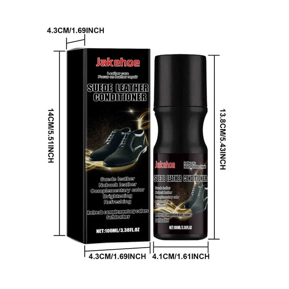 HengDidi Suede & Leather Revitalizing Conditioner 100ml - Stain Remover for Bags, Shoes & Jackets with Nourishing Formula