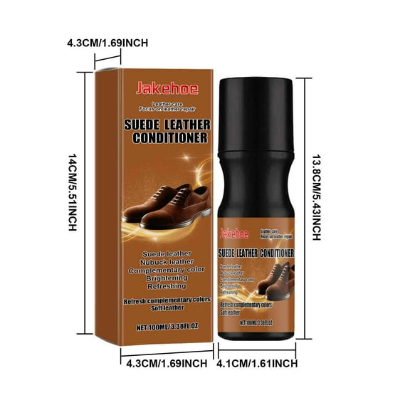 HengDidi Suede & Leather Revitalizing Conditioner 100ml - Stain Remover for Bags, Shoes & Jackets with Nourishing Formula