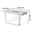 thumbnail image 1 of HengDidi Thick Transparent Plastic Storage Bin with Latching Lid Stackable Organizer Box for Clothes Sundries Garage Office Home Organizing Space Saver, 1 of 6