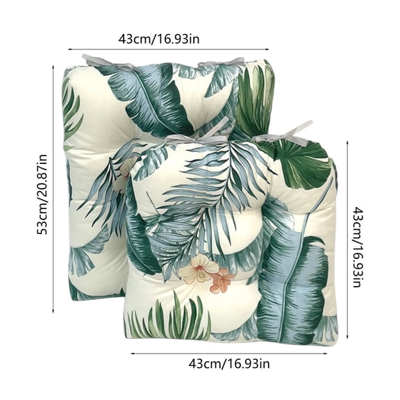 Outdoor Chair Cushions Outdoor Chair Cushions Thickened Seat Pad Printed Pattern Set Of 2 for Patio Garden Sitting Water Resistant Comfortable Design 17x17/17x21in Thickened Seat Pad