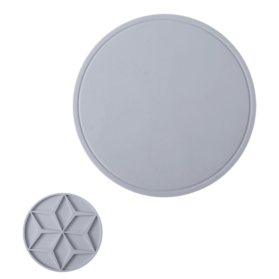HengDidi Thickened Silicone Round Double Sided Placemat for Table Heat Insulation Drains Mat Food Grade Kitchen Tableware Protector Easy Clean Countertop