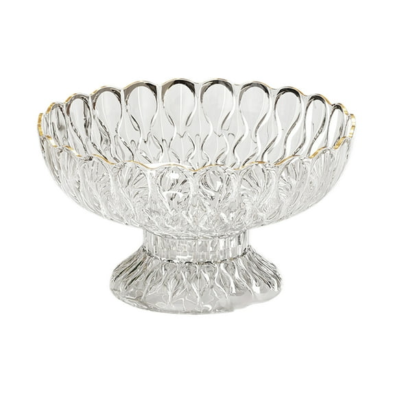 HengDidi Transparent Plastic Multi Functional Fruit Serving Bowl with Draining Basket and Removable Grid - Elegant High Value Tray for Kitchen Snacks Organizer and Home Decor