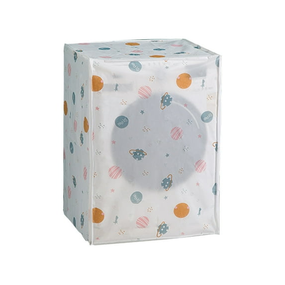 HengDidi Universal Washing Machine Dust Cover with Zipper, Water-Resistant & Foldable Protector for Top-Load Appliances, Multicolor Durable Polyester (Fits 24"-33")