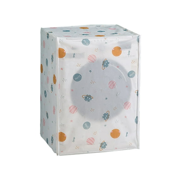 HengDidi Universal Washing Machine Dust Cover with Zipper, Water-Resistant & Foldable Protector for Top-Load Appliances, Multicolor Durable Polyester (Fits 24"-33")