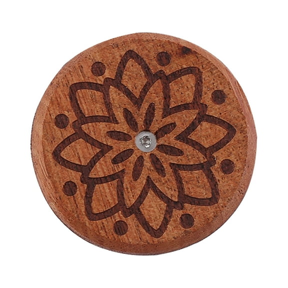 HengDidi Wooden Handle Bread Cutter Knife - Portable Round Bread Slicer with Stainless Steel Blade - Unique UFO Design for Kitchen and Camping Adventures