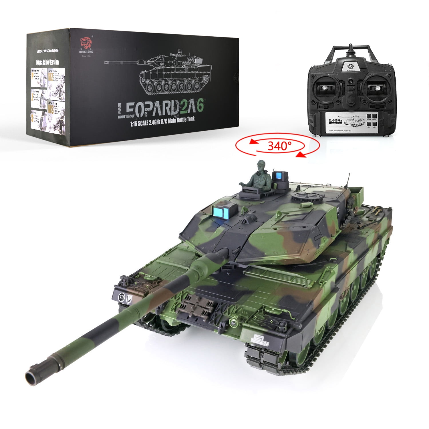 Rc Tanks RC Battle Tank Set - 1/28 Scale US M1A2 Abrams & German Tiger ...