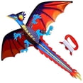 thumbnail image 1 of HENGDA KITE 62" Stereoscopic Dragon Kite Outside Sport Polyester Materials Gift, 1 of 5
