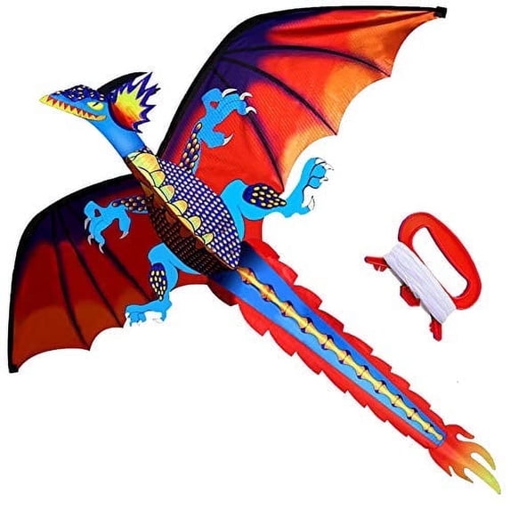 HENGDA KITE 62" Stereoscopic Dragon Kite Outside Sport Polyester Materials Gift