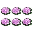 thumbnail image 1 of Hengdidi Floating Lotus Solar Lights 6 Pack - Water Activated Led Pool Lights for Garden/Pond/Wedding Decor, Wind-Rotating Safe Sensor Lights with 6 Colors (Ideal Gift/Romantic Ambiance), 1 of 8
